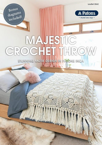 0042 Majestic Crochet Throw Leaflet