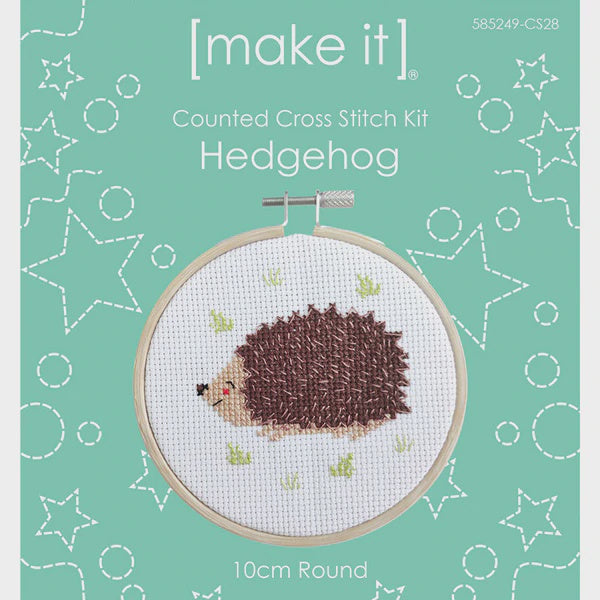 Hedgehog Cross Stitch Kit for Kids