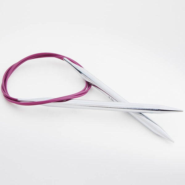 Lotus Yarns KP Zing Fixed Circular Knitting Needle - 32in/80cm Light Aluminium, 2.25mm (US1), Silver - View #10