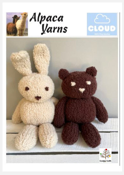 2507 Cloud Teddy & Rabbit (e-pattern) – Crumbz Craft