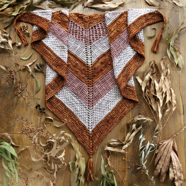 Strata Shawl in 3 Colours (e-pattern)