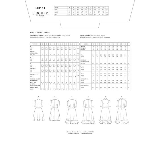 LIB104 Alexa Frill Dress Pattern