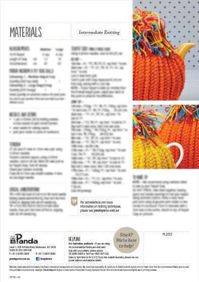 602 Knitted Tea Cosy Leaflet