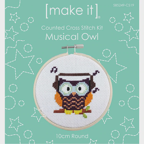 Musical Owl Cross Stitch Kit 585249-CS19