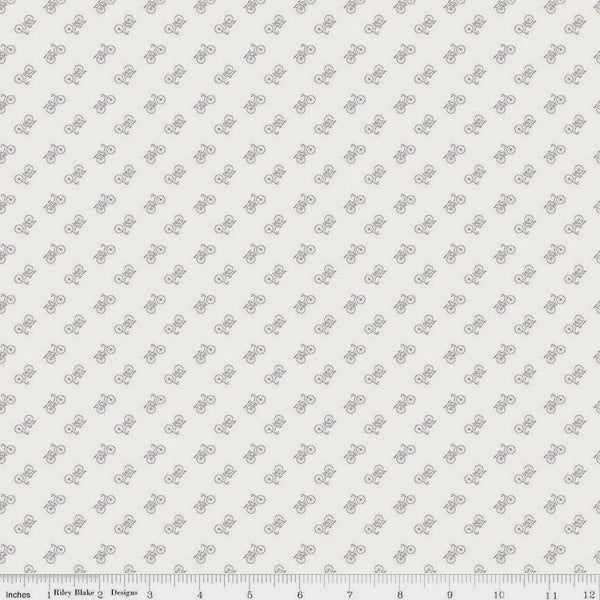Bee Backgrounds Bicycle Gray C6389 110cm