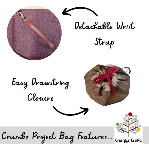 Crumbz Project Bag | Plain Tonal